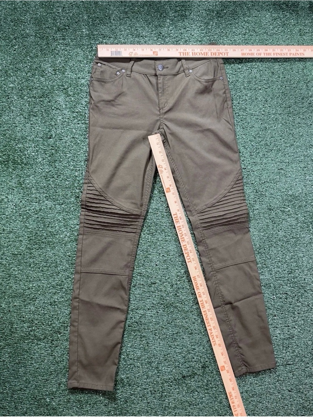 Prana Brenna Moto Pants Womens 8 Olive Green Nylon Stretch W4BREN315 Slim Leg - Picture 5 of 8